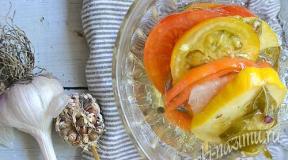 Рецепт помидоров в желатине на зиму: способ «пристроить» переспевшие и поврежденные овощи Ассорти из огурцов и помидоров в желатине